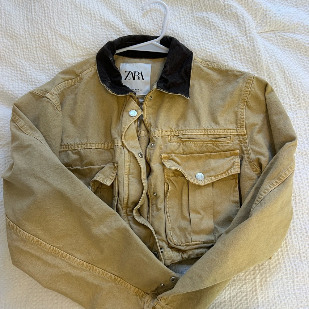 Zara Women's Tan Military Jacket